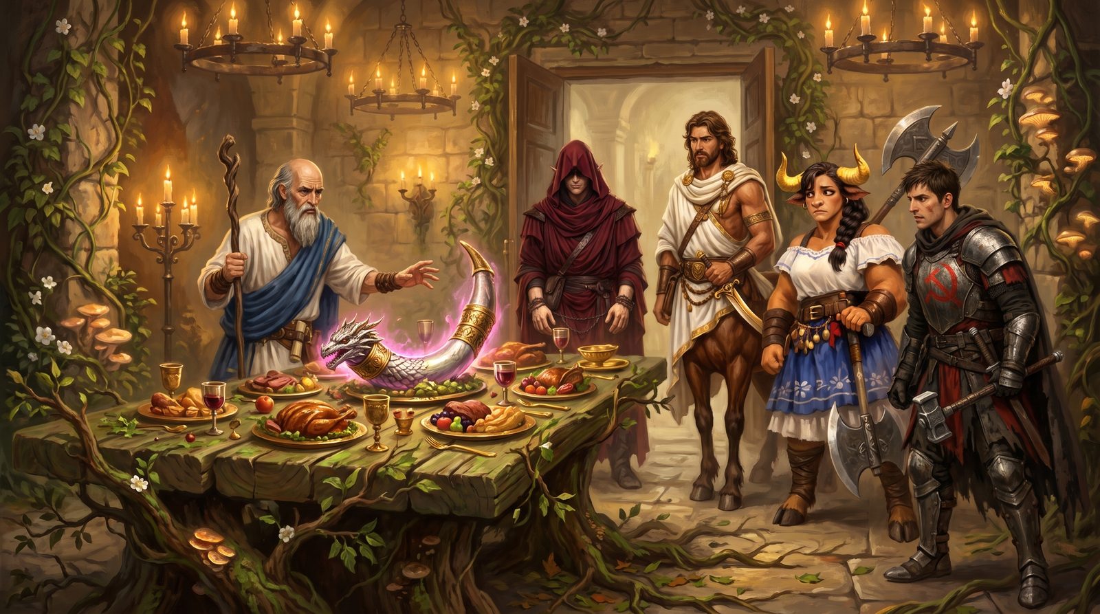 O Salão do Banquete e o Chifre de Dragão