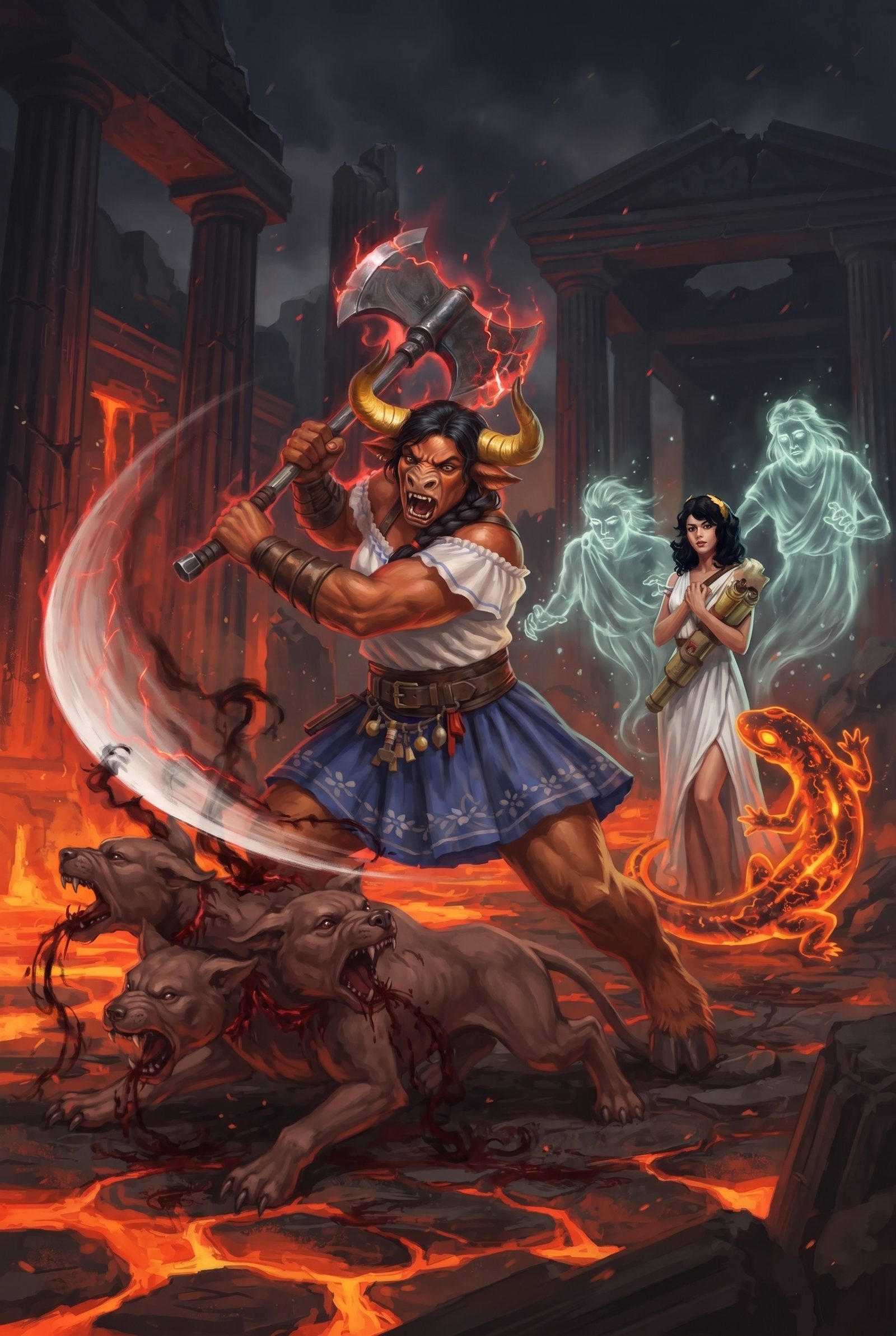 Rhea Decapita o Cerberus