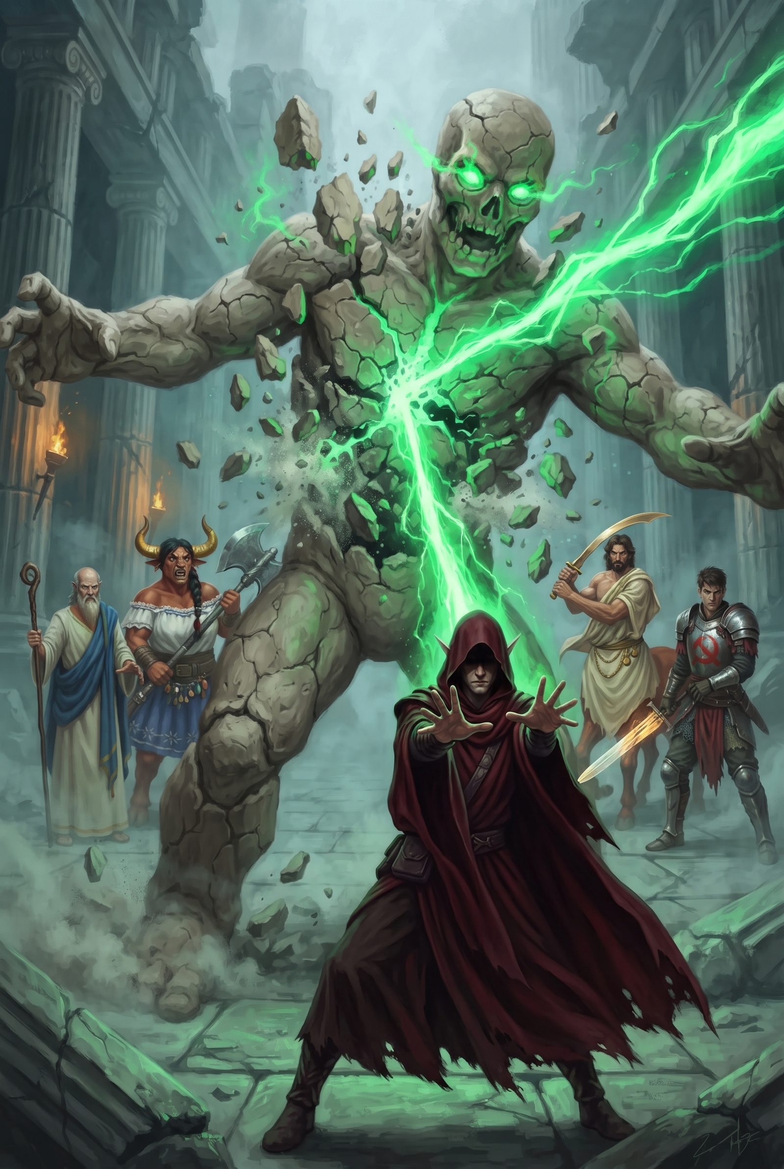 O Golpe Verde de Aletheion Despedaça o Golem