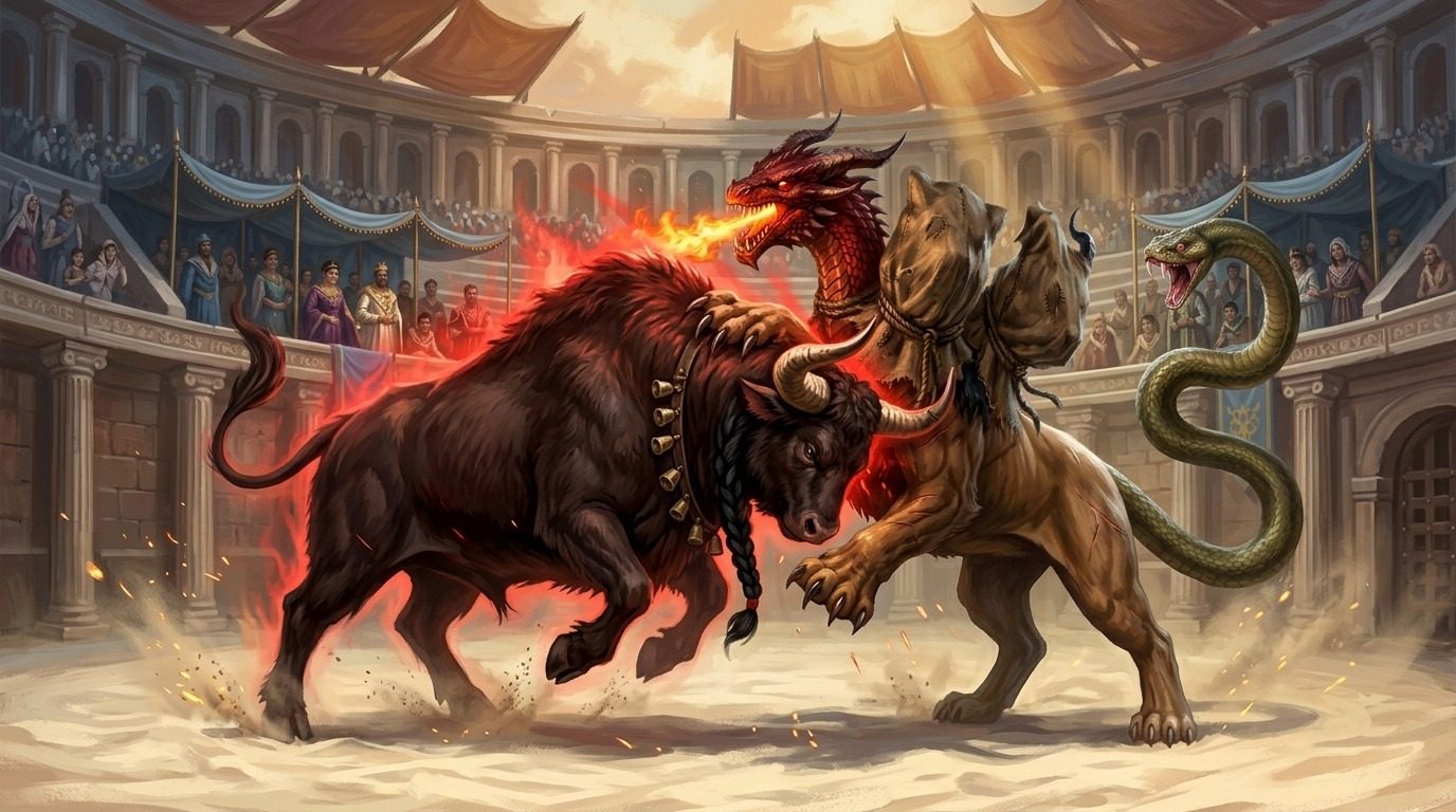 O Touro Chifra a Quimera Fantasiada
