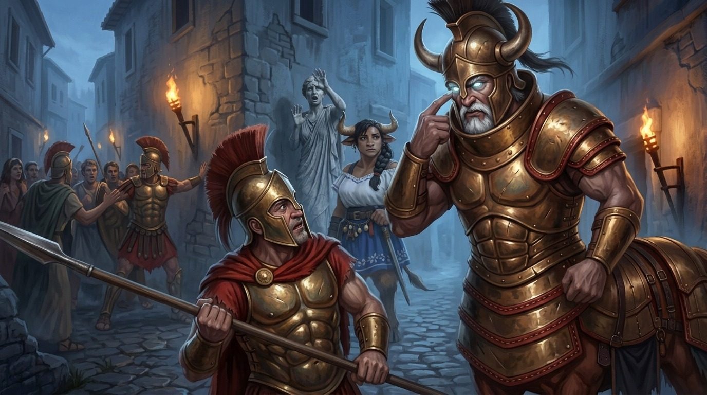 O olhar espectral que dobra os centuriões